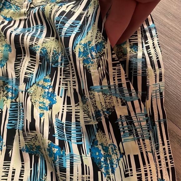 Vintage Collections silk cropped trousers with elastic waist band and zipper - Picture 4 of 7